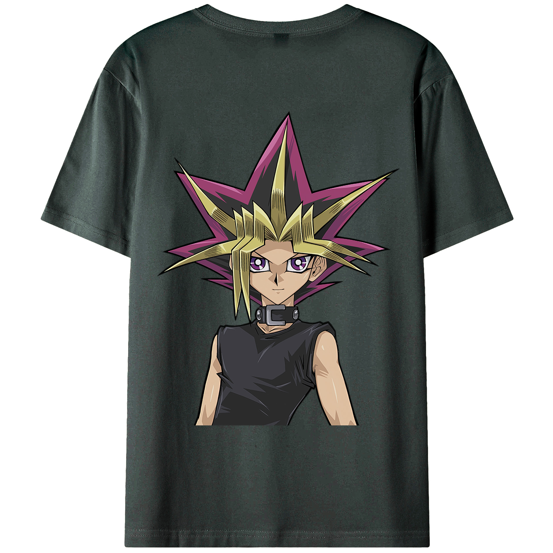 （画像用） 遊☆戯☆王 Yu-Gi-Oh! 綿100％ メンズ半袖Tシャツ（バックプリント） 通気性